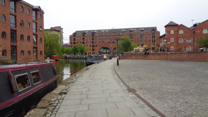 Canal Boats and Brick Buildings — Red