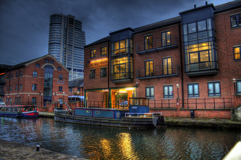 Canal Boats and Brick Buildings