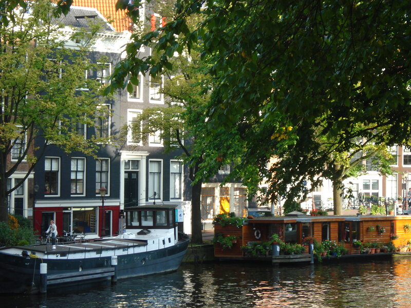Canal Boats in Amsterdam
