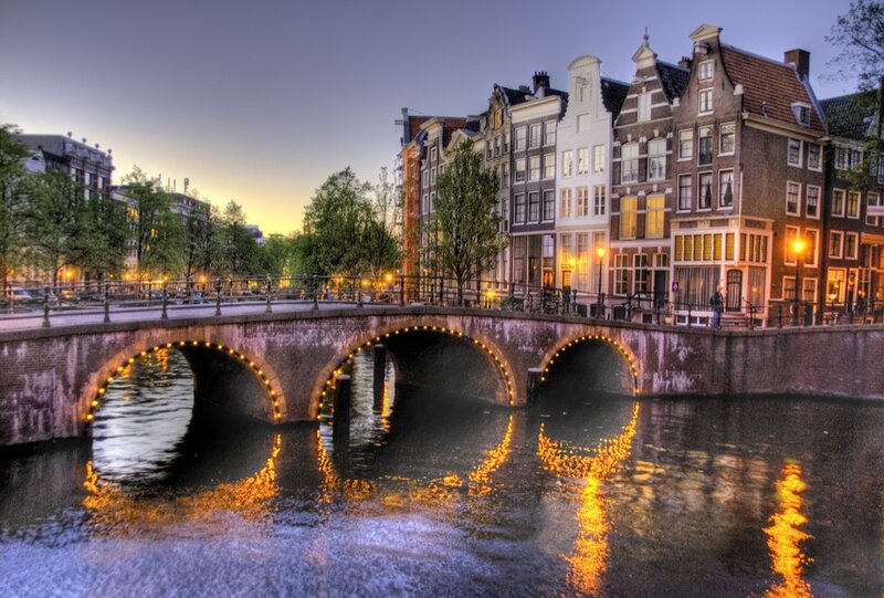 Canal Bridge at Dusk