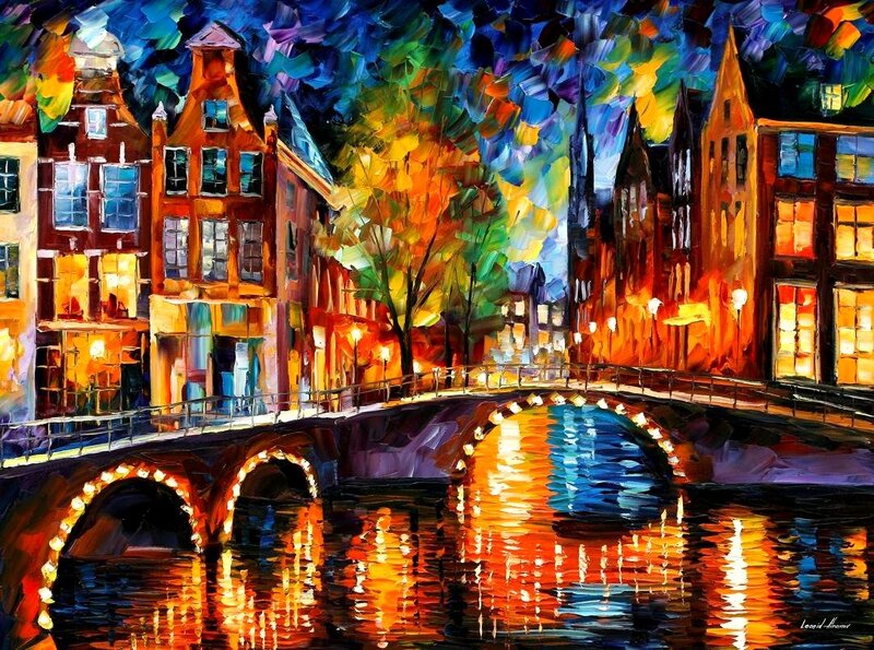 Canal Bridge at Night