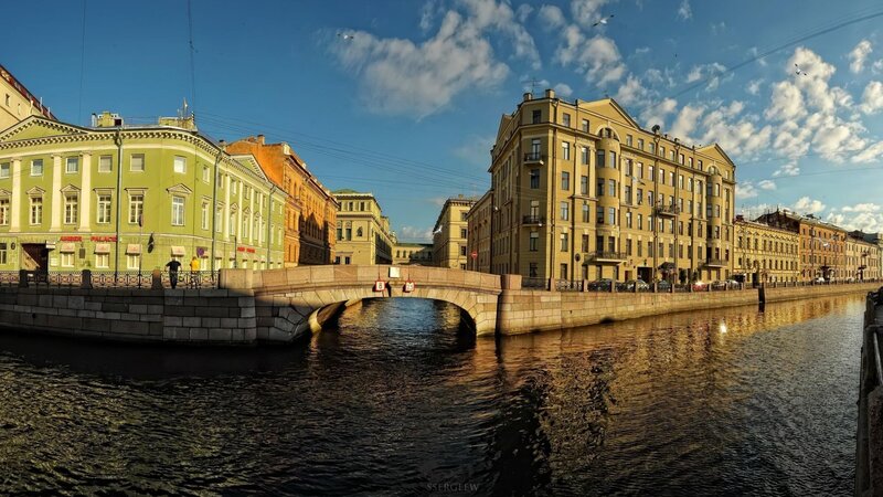 Canal Bridge in City