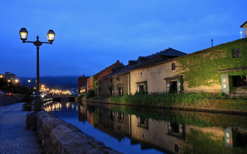 Canal Buildings at Dusk