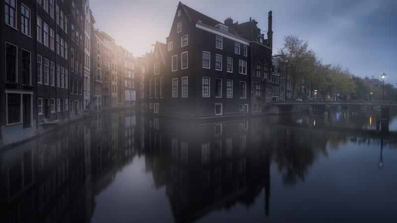 Canal Houses in Amsterdam — Black