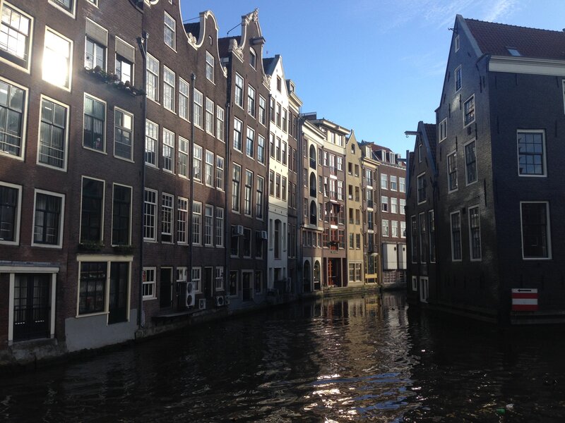 Canal Houses in Amsterdam — Brown, Serene, Morning