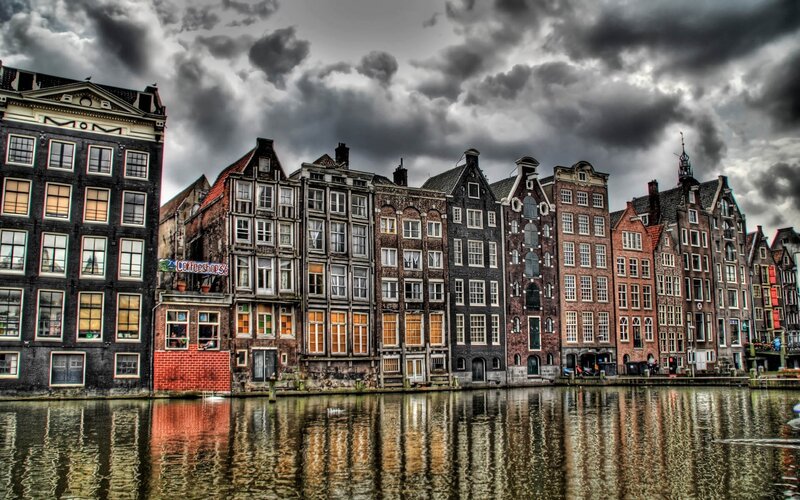 Canal Houses in Amsterdam — Gray