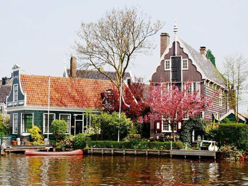 Canal Houses in Spring