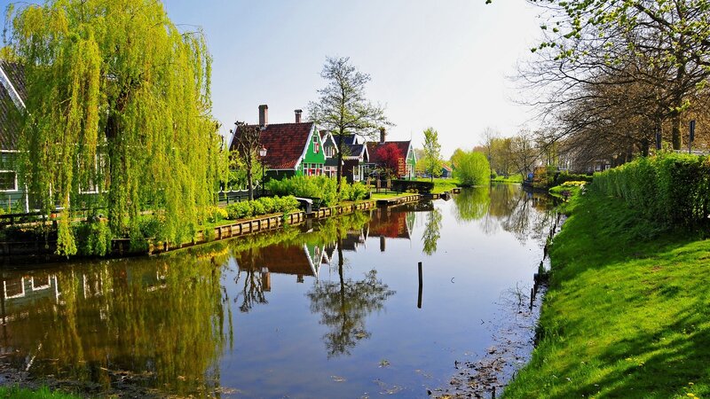 Canal in a Dutch village