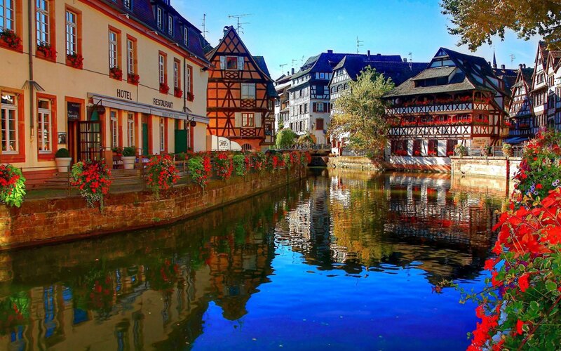 Canal in a historic European town