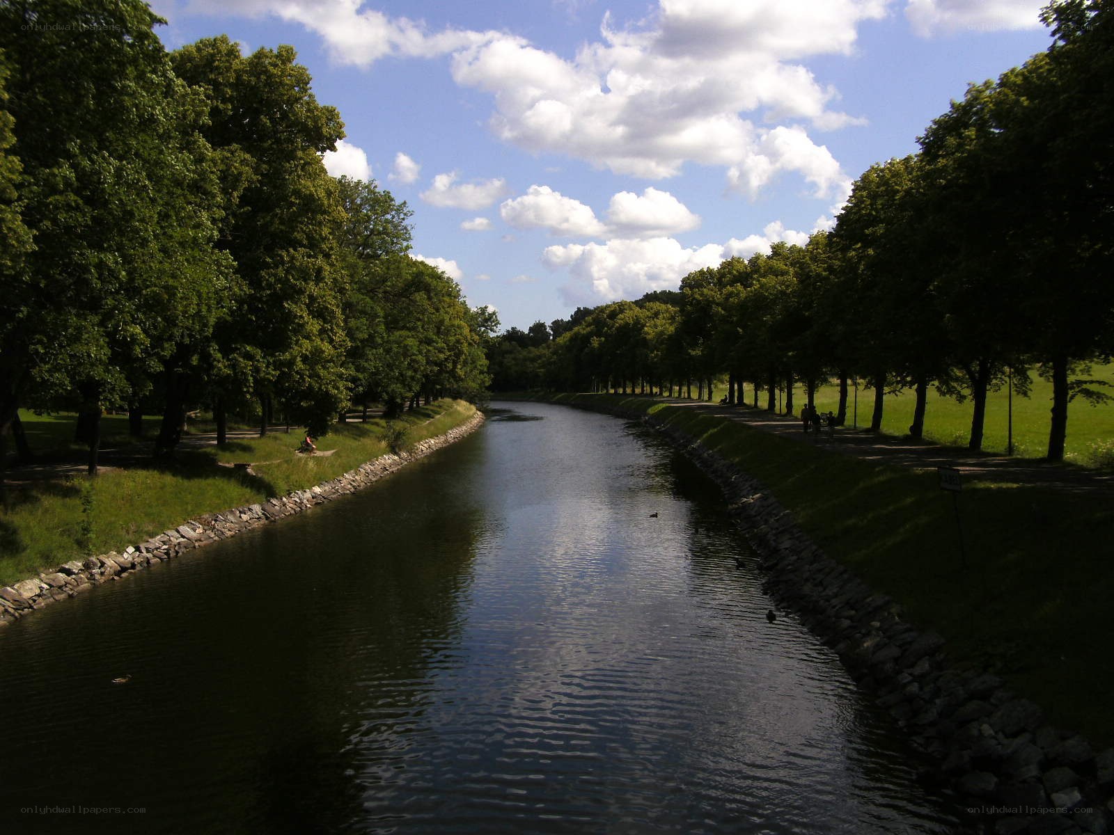 canal in a park