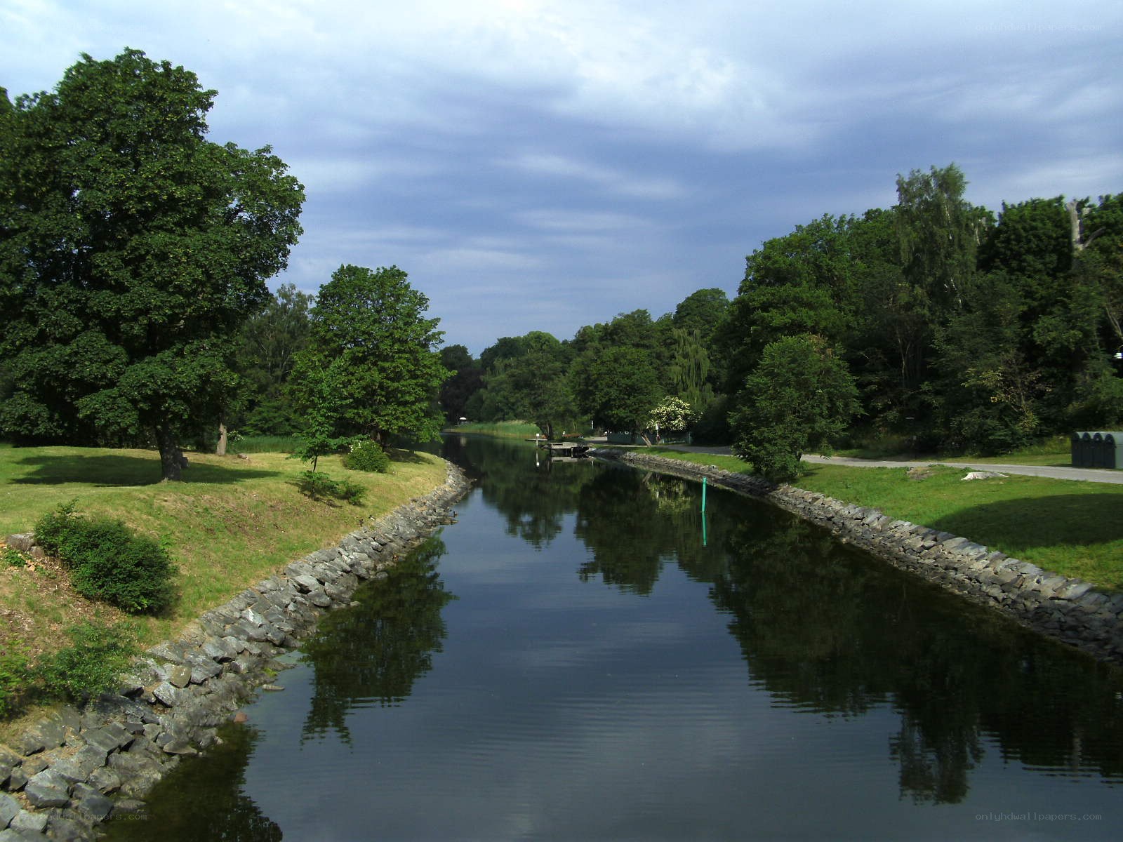 canal in a park