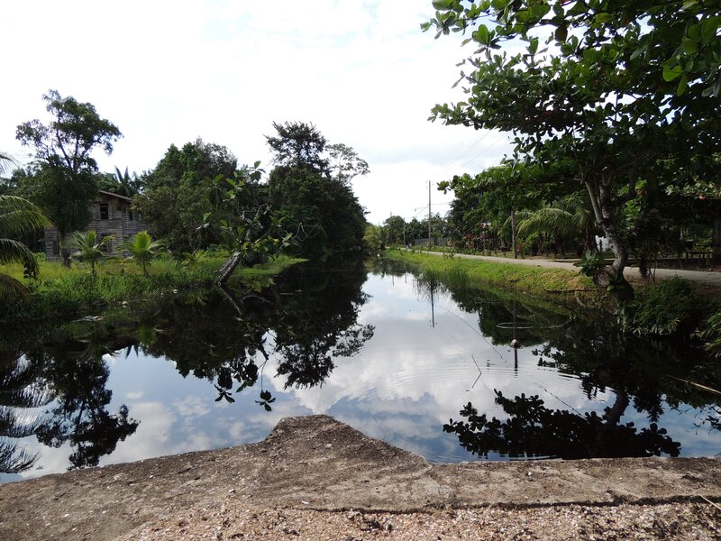Canal in a tropical village