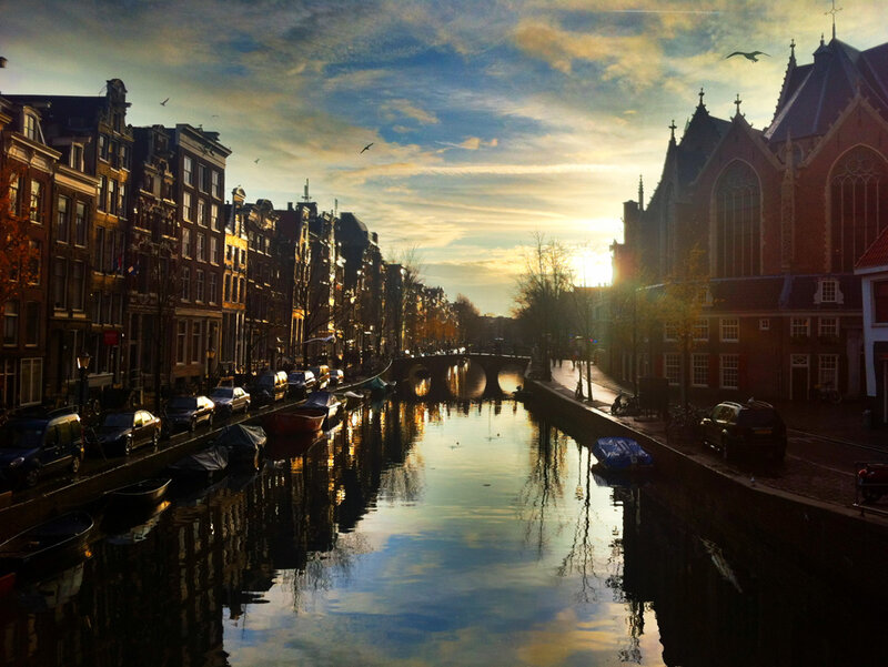 Canal in Amsterdam — Blue