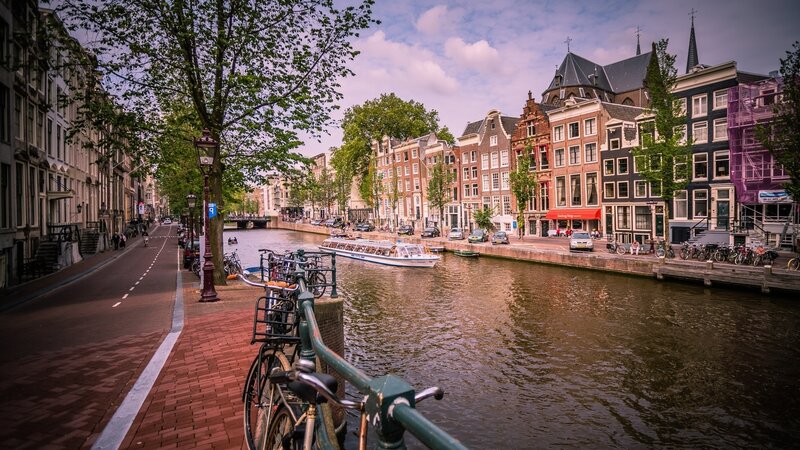Canal in Amsterdam — Brown