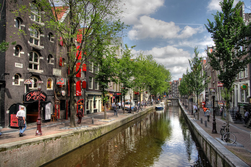 Canal in Amsterdam, Netherlands