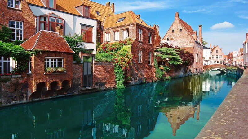 Canal in Bruges — Blue, Serene, Afternoon