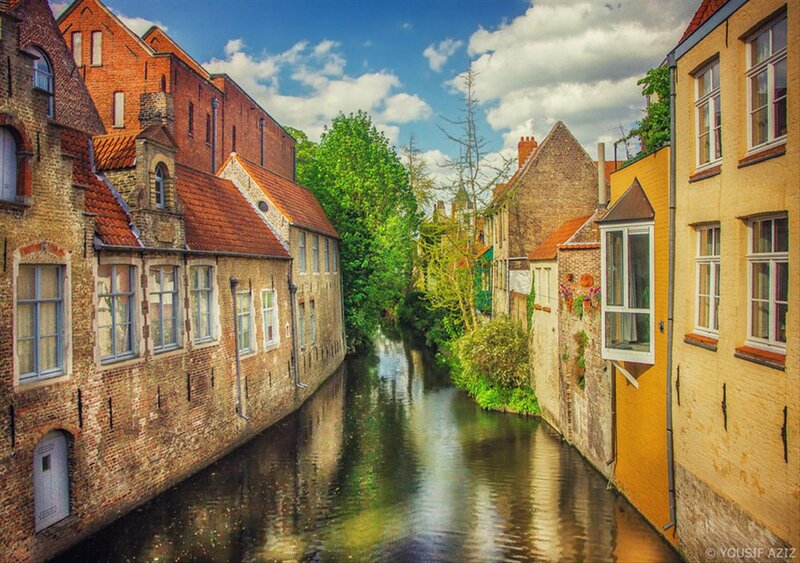 Canal in Bruges — Blue