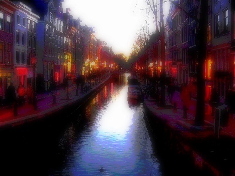 Canal in City at Night