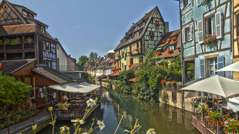 Canal in Colmar — Blue, Serene, Afternoon