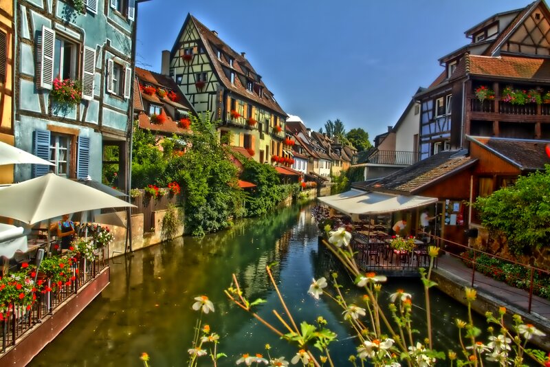 Canal in Colmar — Blue, Serene