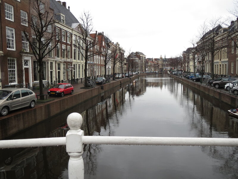 Canal in Dutch City — Brown
