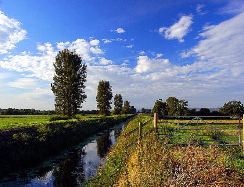Canal in Rural Landscape