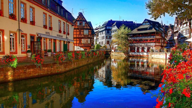 Canal in Strasbourg, France