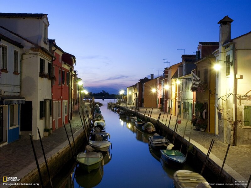 Canal in Venice at dusk