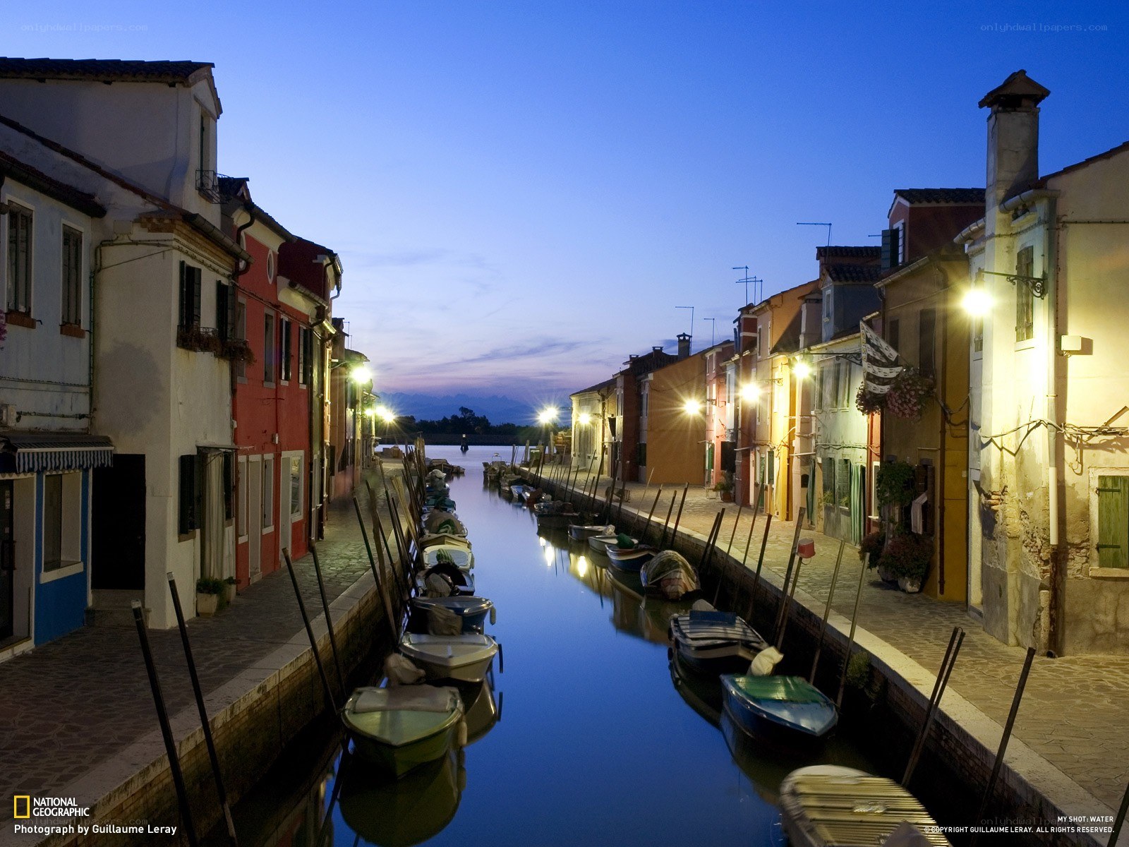 Canal in Venice at dusk