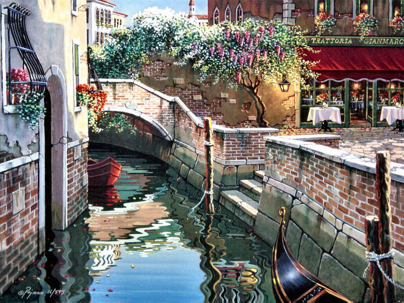 Canal in Venice — Blue, Serene
