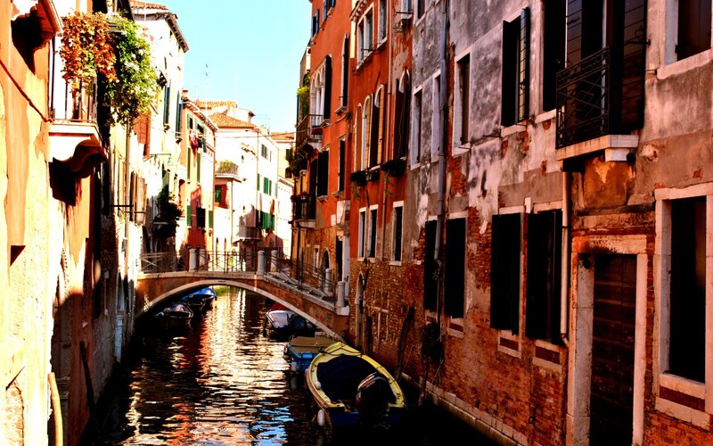 Canal in Venice — Orange