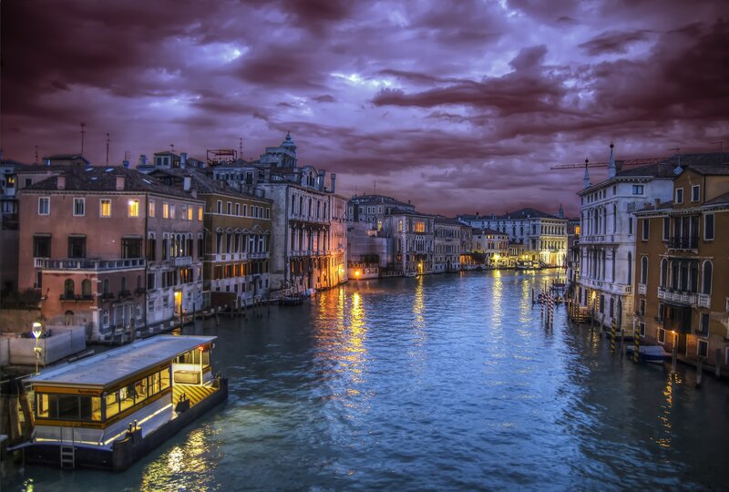 Canal in Venice — Purple