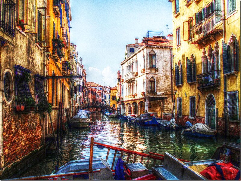 Canal in Venice — Yellow, Serene