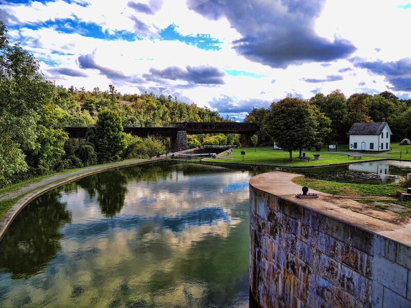 Canal Lock with Bridge