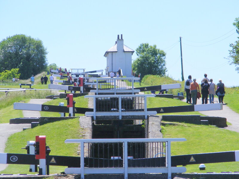 Canal locks on a sunny day