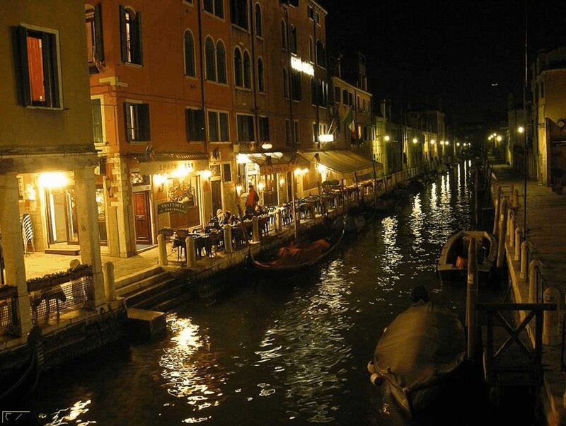 Canal Restaurant at Night