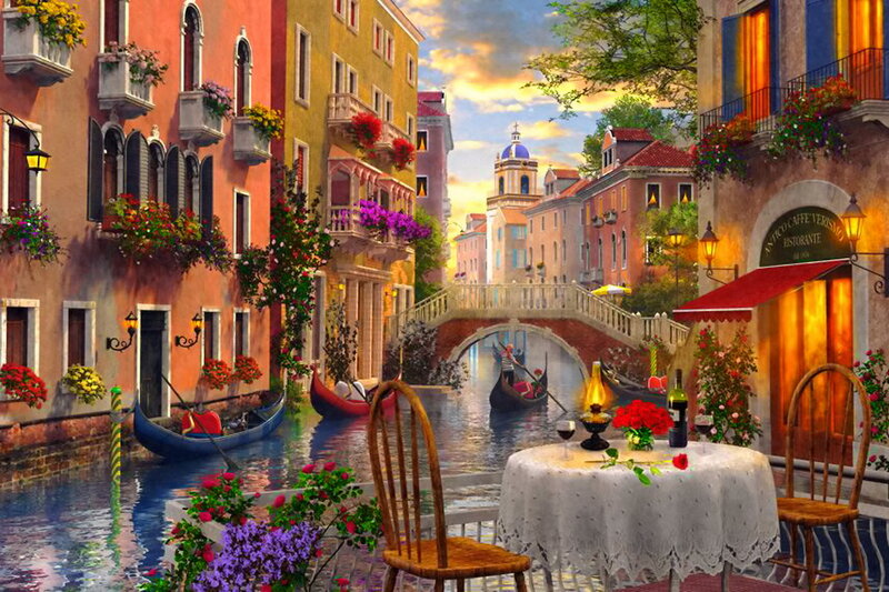 Canal Scene in Venice