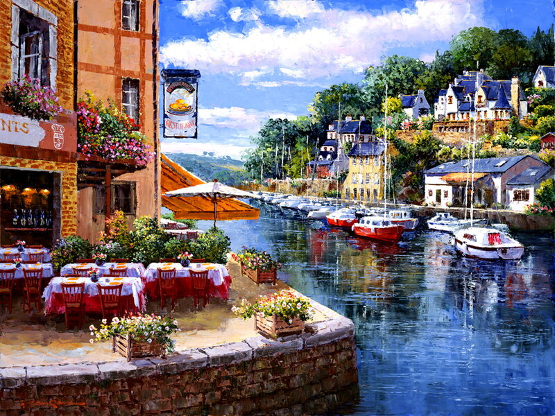Canal-side Restaurant — Blue