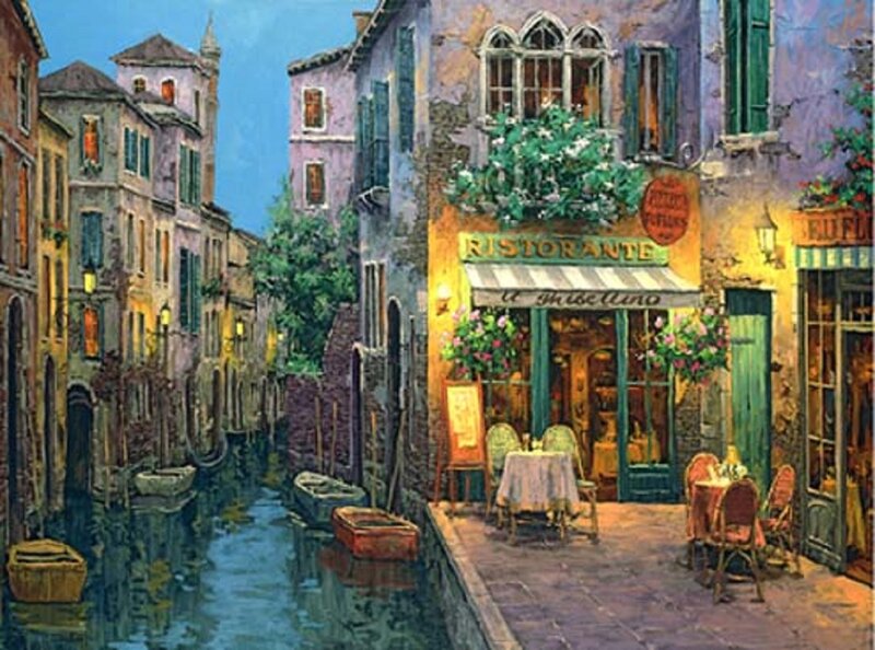 Canal-side Restaurant in Venice