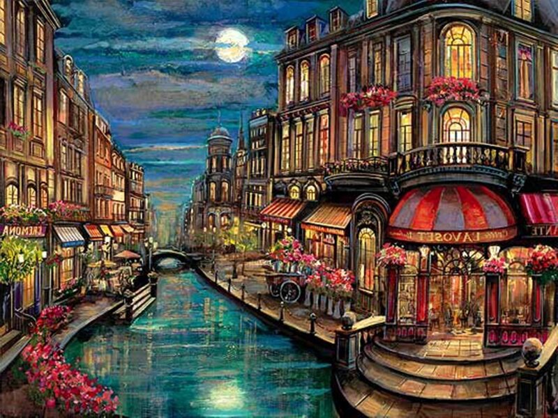 Canal Street at Night — Blue