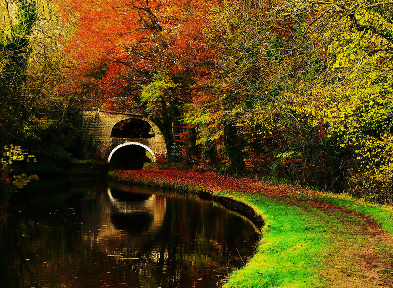 Canal under Stone Bridge — Red