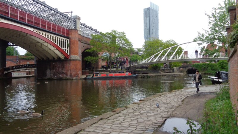 Canal with Boats and Bridges