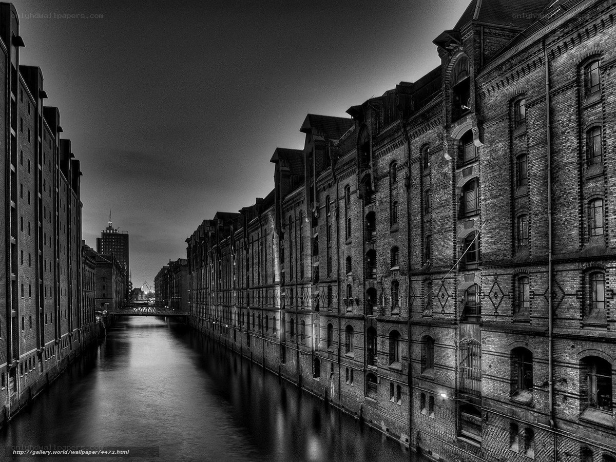 Canal with brick buildings