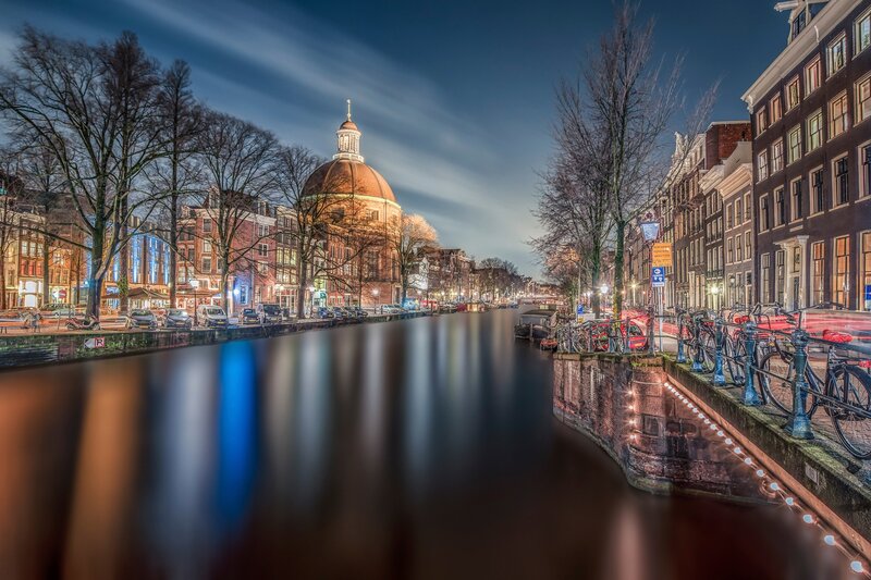Canal with Dome Building
