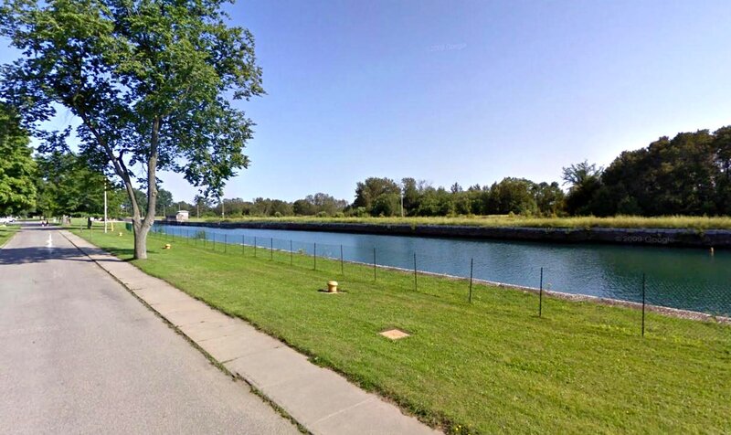 Canal with Grassy Bank