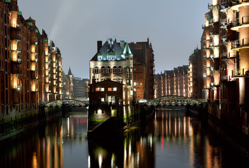 Canal with Historic Buildings — Brown