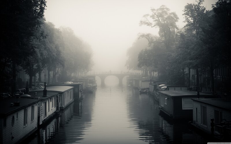 Canal with Houseboats