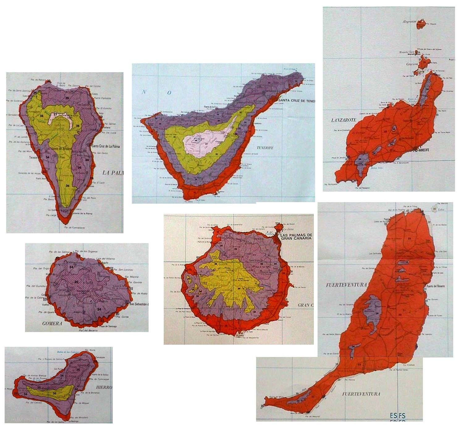 Canary Islands geological maps