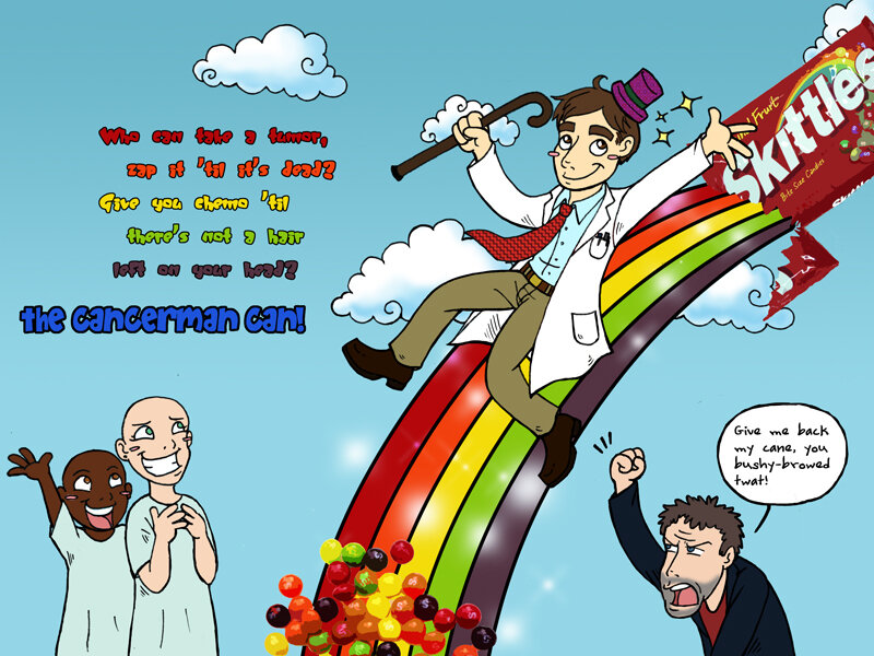 Cancer Man on a rainbow