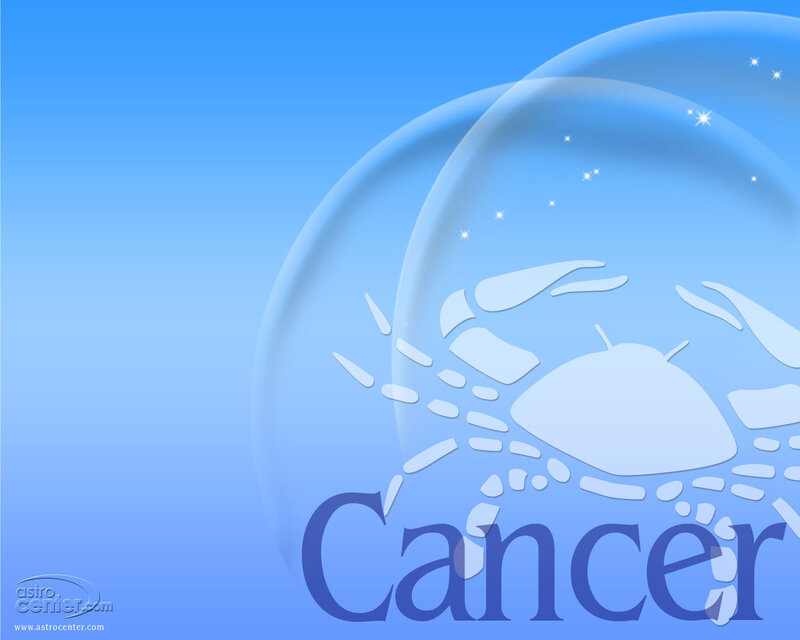 Cancer zodiac sign background